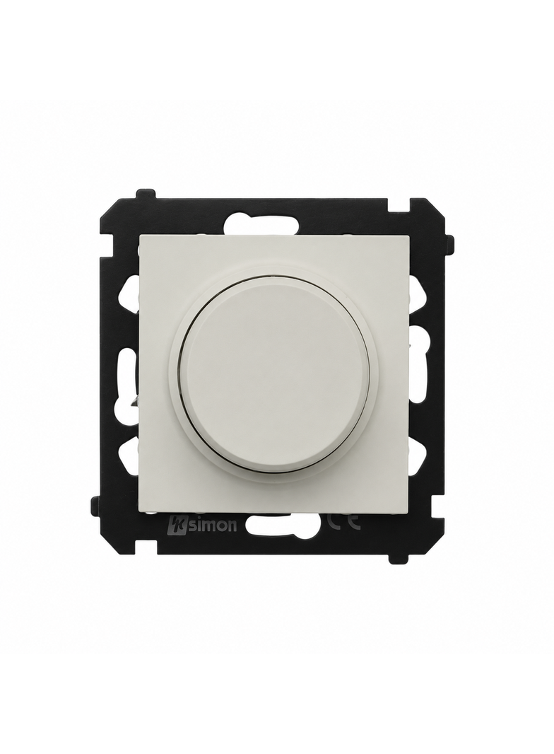 Simon 55 Ściemniacz obrotowy do LED ściemnialnych 230V 2–200 W kaszmirowy TES9L.01/142