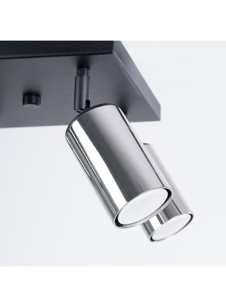 Plafon WINX 4 czarny/chrom