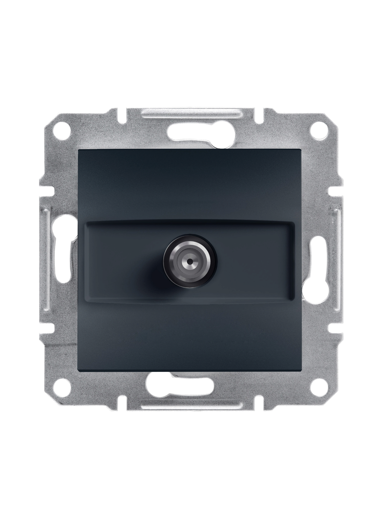 Asfora, gniazdo SAT końcowe 1dB, bez ramki, antracyt