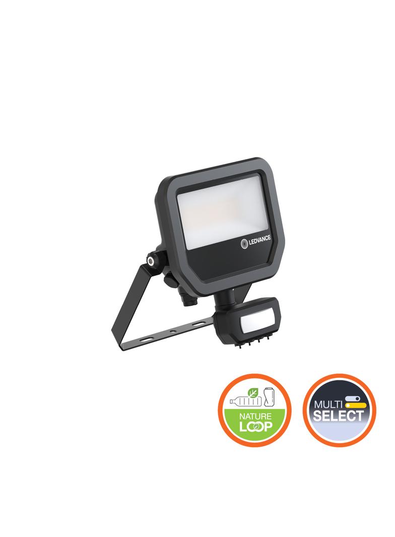 Naświetlacz LED z czujnikiem ruchu FLOODLIGHT sensor PFM G4 11W17W IP65 4000K 145lm/W czarny LEDVANC