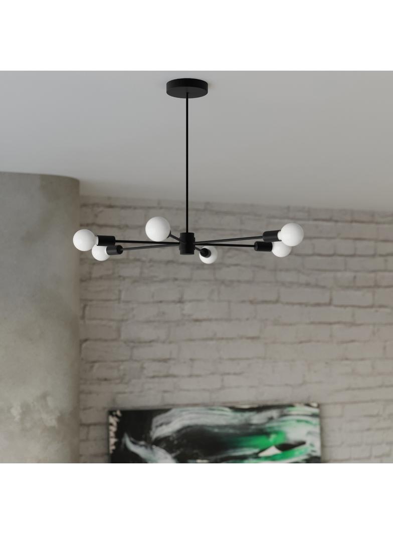 Sollux Żyrandol LANGO 5 czarny SL.1022