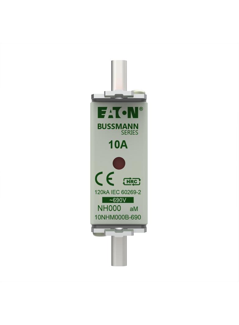 NH FUSE 10AMP 690V aM SIZE 000 Wkładka NH000 10A 690V AM podwójny wskaźnik 10NHM000B-690 EATON