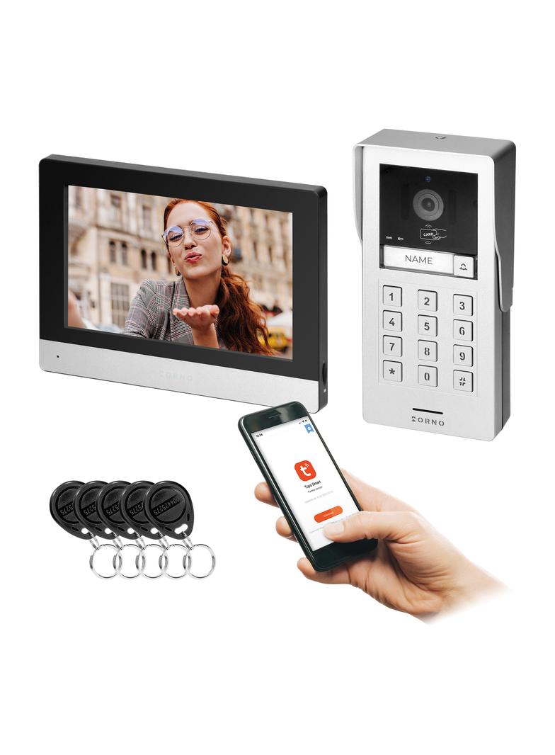 Wideodomofon jednorodzinny szyfrator Full HD Tuya brama furtka RFID WiFi