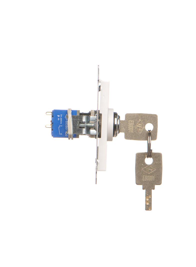 Simon 55 Łącznik na kluczyk chwilowy – Przycisk zwierny 2 pozycyjny /0-I/ styk N/O 5A Biały mat