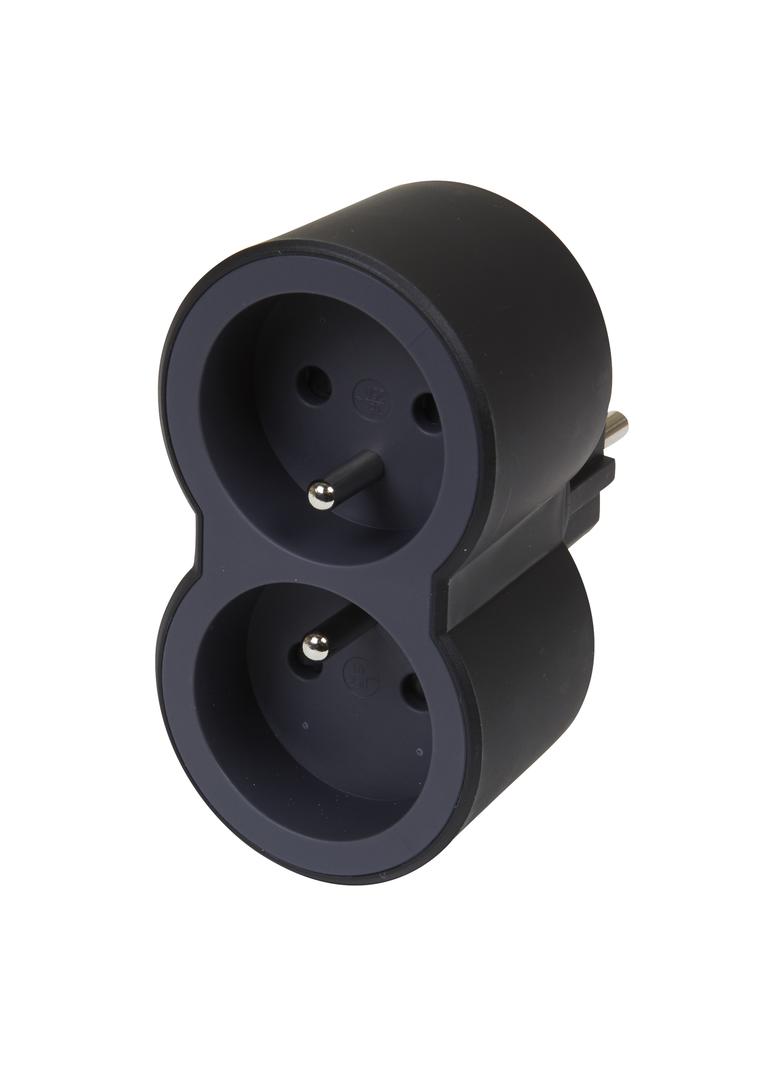 ROZGAŁĘŹNIK 2X2P+Z FRONTOWE - CZARNY/GRAFITOWY, Legrand