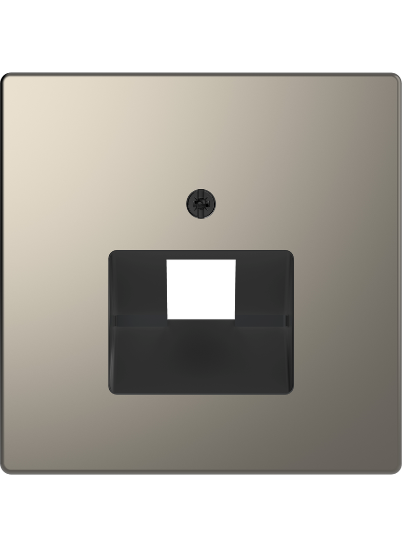 Merten, D-Life, płytka centralna gniazda RJ45 ukośnego, nikiel