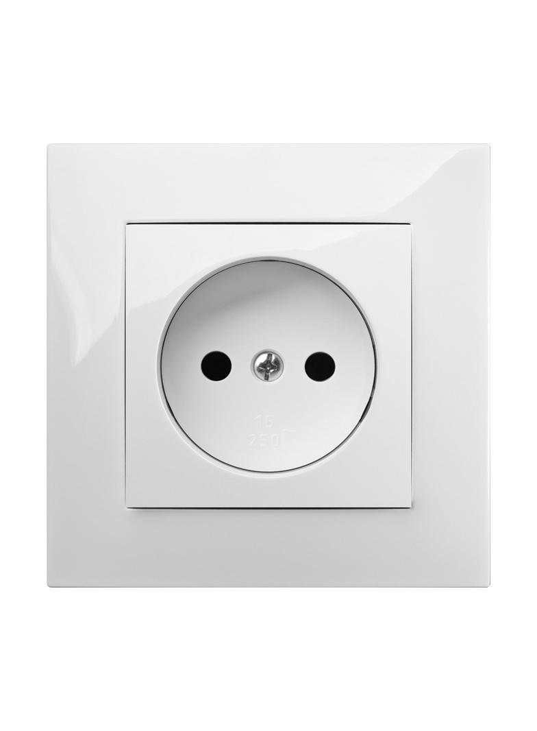 CARLA gniazdo 2P białe
