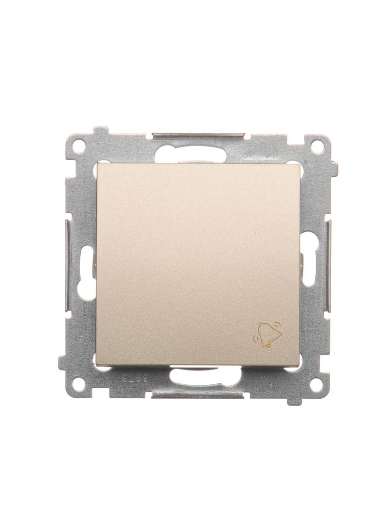 Simon 54 Przycisk „dzwonek” 10A szybkozłączka złoty mat