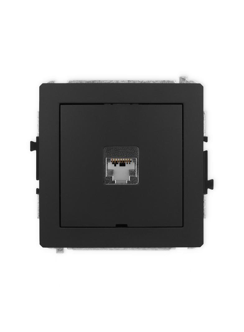 DECO Mechanizm gniazda komputerowego pojedynczego 1xRJ45, kat. 5e, ekranowany, 8-stykowy, bez pola o