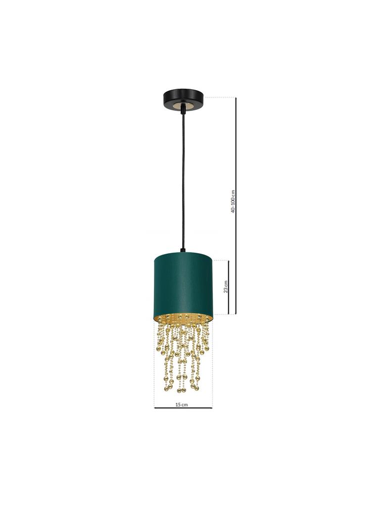 Milagro lampa wisząca Almeria E27 zielono/złota MLP6449