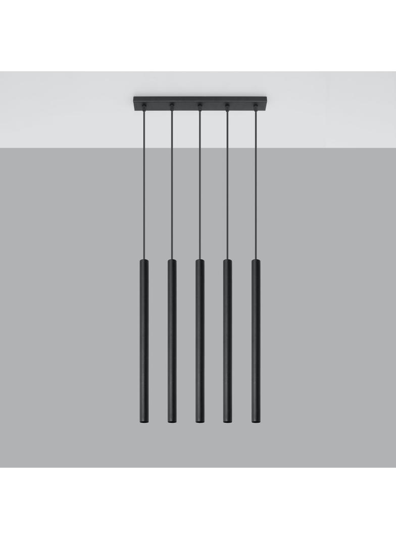 Sollux Lampa wisząca PASTELO 5 czarna SL.0472