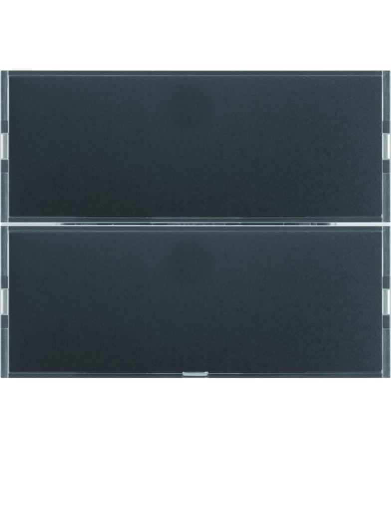 BERKER KNX e/s K.x Przycisk podwójny z polem opis. z diodami LED RGB i czujnikiem temperatury antracyt 80162776 HAGER