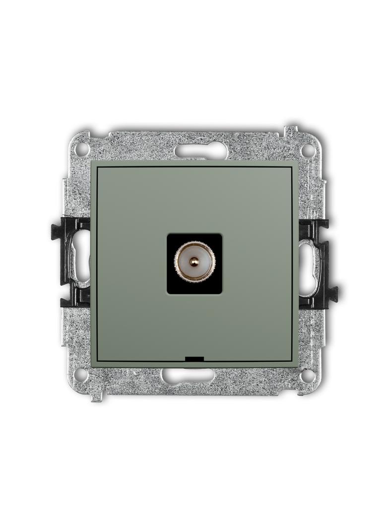 ICON Mechanizm gniazda antenowego pojedynczego TV, bez pola opisowego szałwiowy