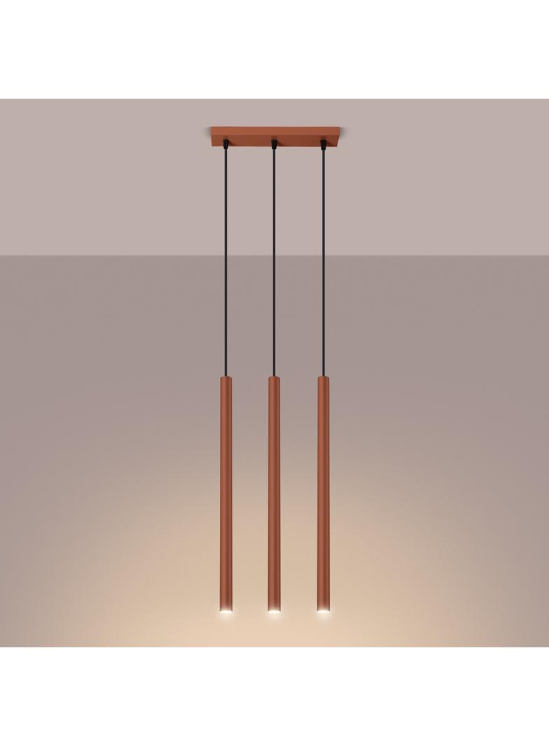 Sollux Lampa wisząca PASTELO 3 ochra czerwona SL.1526