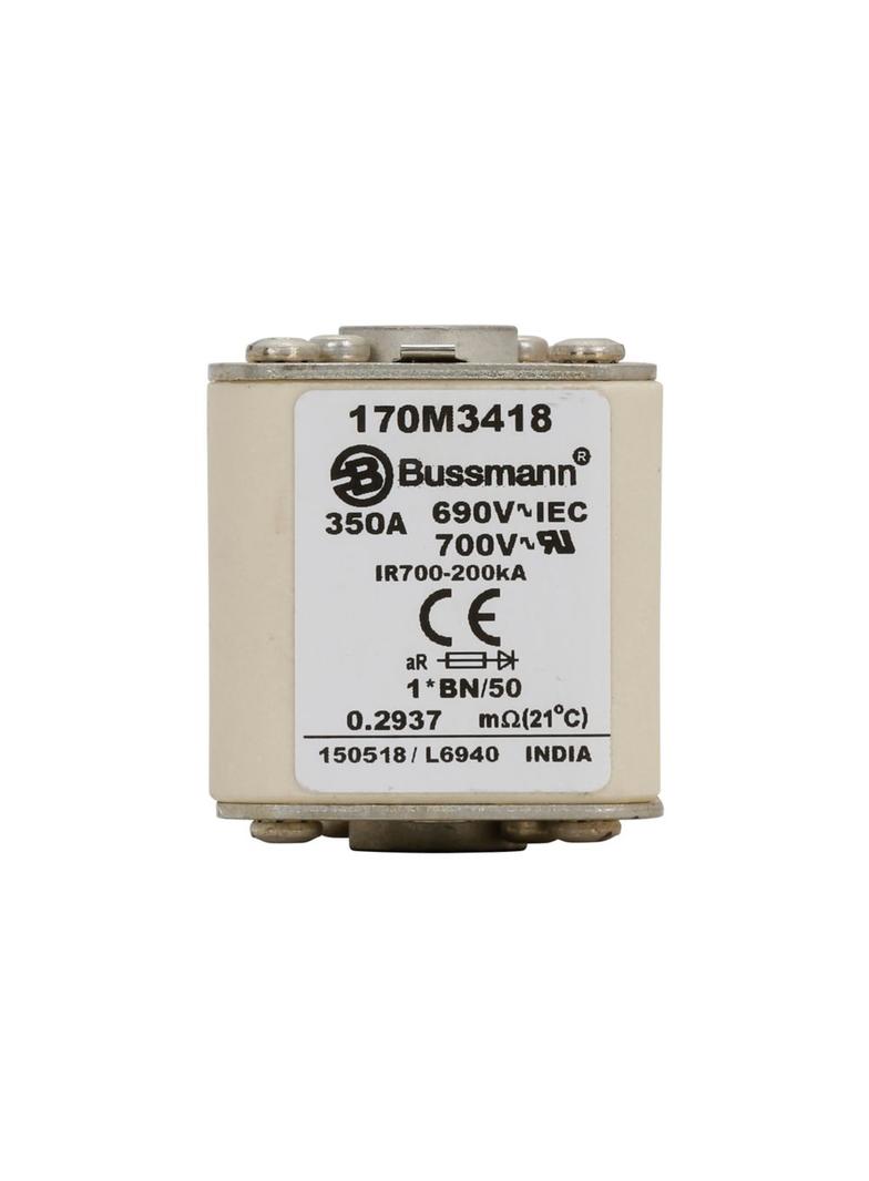 FUSE 350A 690V 1*BN/50 AR UC Wkładka szybka 350A AC 690V rozmiar 1 45x59x51 mm aR I 170M3418 EATON