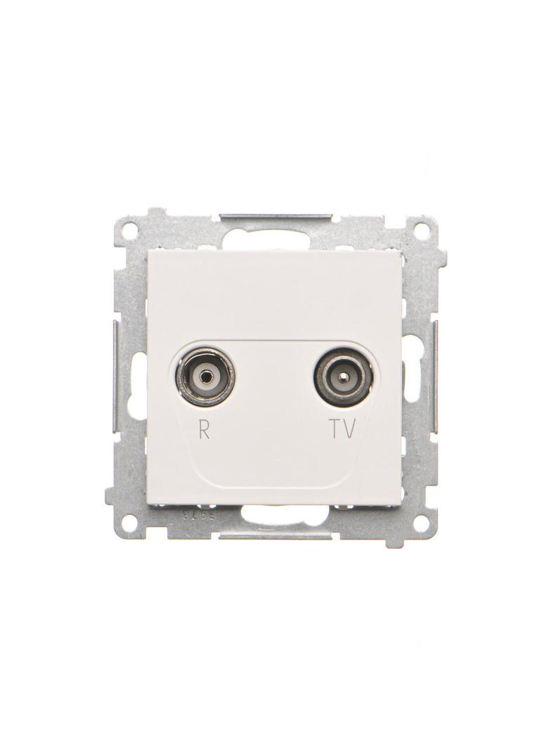 Simon 55 Gniazdo antenowe R-TV przelotowe 10dB 1x Wejście: 5÷862 MHz Biały mat