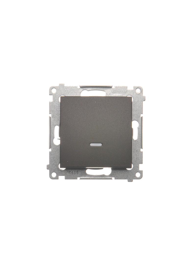 Simon 54 Łącznik krzyżowy z podświetleniem LED bez piktogramu 10A 250V szybkozłączka brąz mat DW7L.01/X/46 KONTAKT