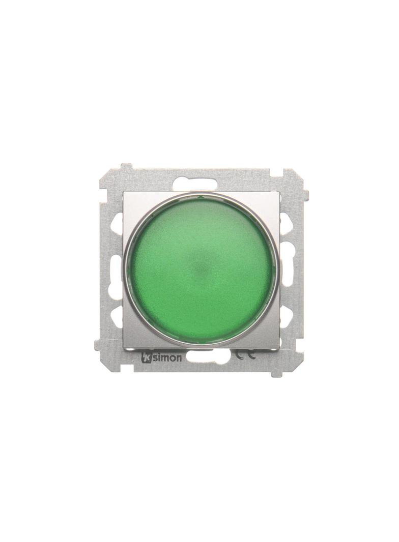 Simon 54 Sygnalizator świetlny LED – światło zielone 230V srebrny mat