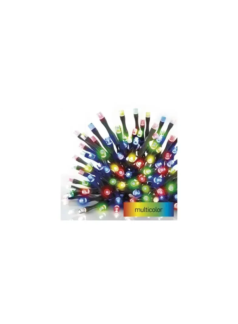 Oświetlenie łączone Standard - łańcuch 100 LED 10m multikolor, IP44, timer