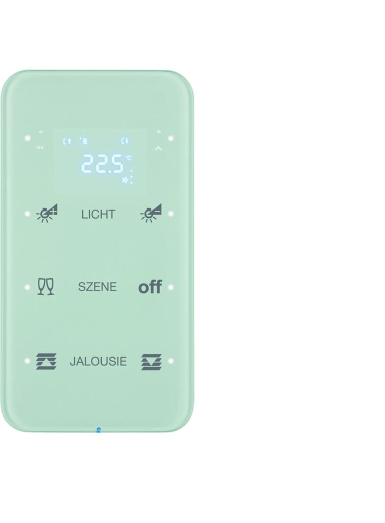 BERKER R.1 Sensor dotykowy potrójny z regulatorem temperatury konfigurowalny szkło biały 75643160 HAGER