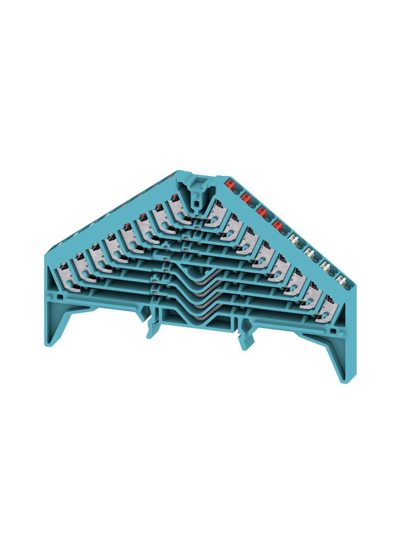PRV 8 BL 35X15 RT/WS Zacisk rozdzielacza krosowego, PUSH IN, 1.5, 250, 8 A, liczba przyłączeń: 32, TS 35 x 15, niebieski, kolor elementów uruchamiających: czerwono-biały /20szt./ 1267830000 WEIDMÜLLER