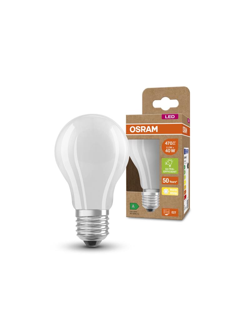 Lampa LED Classic A40 energooszczędna plastik 2,5W 830 E27 OSRAM