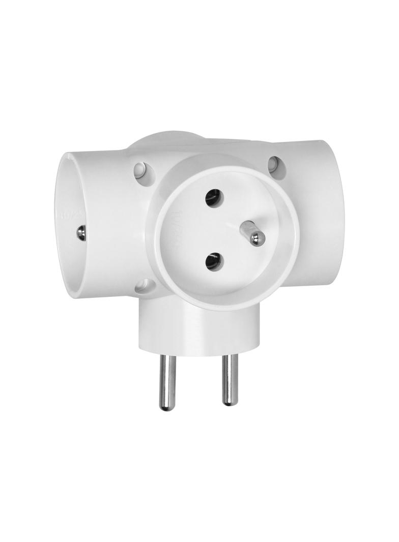 Rozgałęźnik 4x2P+Z, z zabezpieczeniem przeciwprzepięciowym