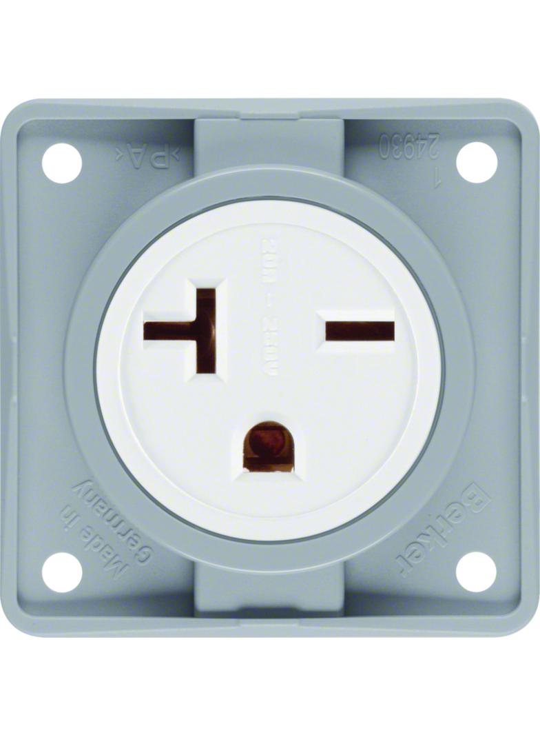 Integro Flow Gniazdo z uz.  USA/CANADA  NEMA 6-20 R, mechanizm, szary