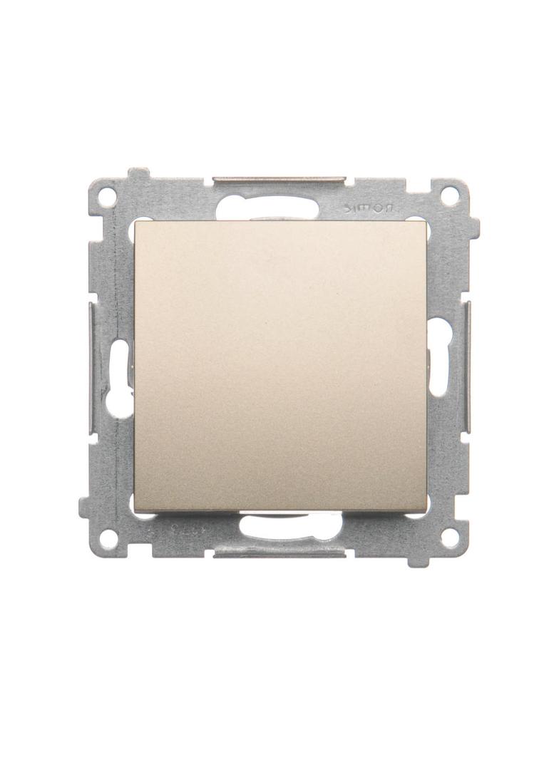 Simon 54 Łącznik schodowy bez piktogramu 10A 250V szybkozłączka złoty mat DW6.01/X/44 KONTAKT