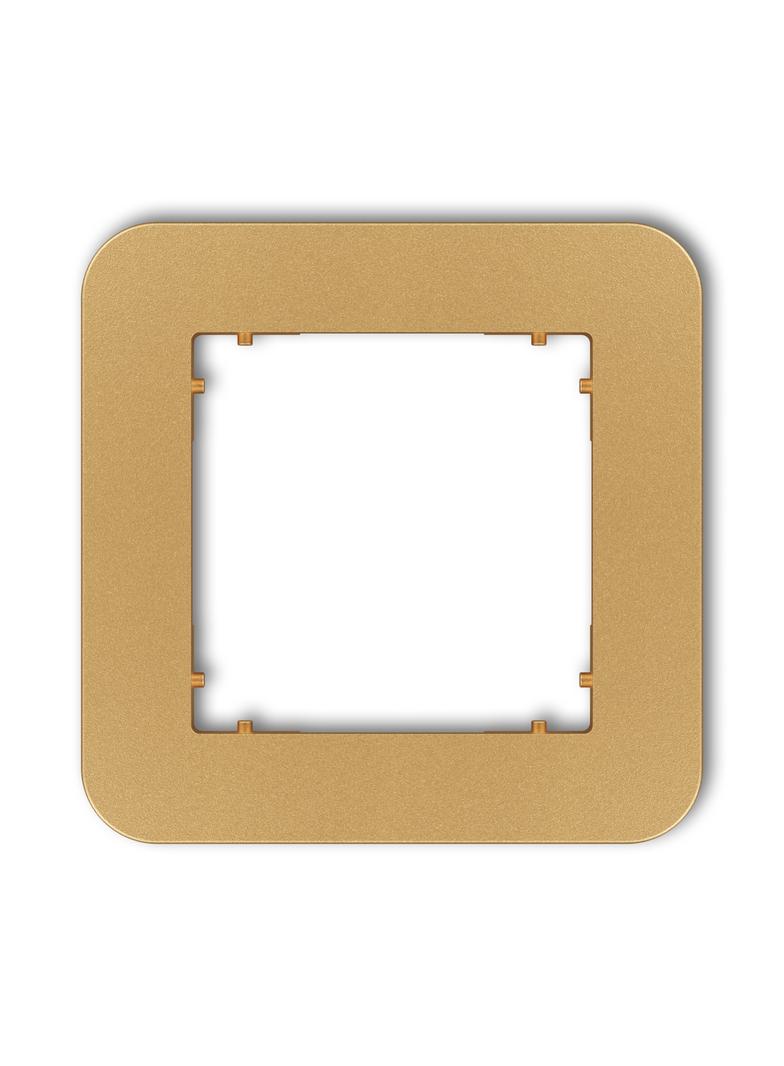 MINI Ramka uniwersalna pojedyncza zaokrąglona z tworzywa złoty