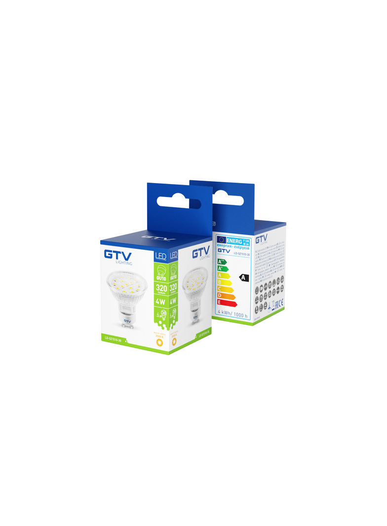 ŻARÓWKA LED, 15 LED SMD 2835, CIEPŁY BIAŁY,GU10, 3000K, 4W, 320 LM, 230V, KĄT ŚWIECENIA 120*,
