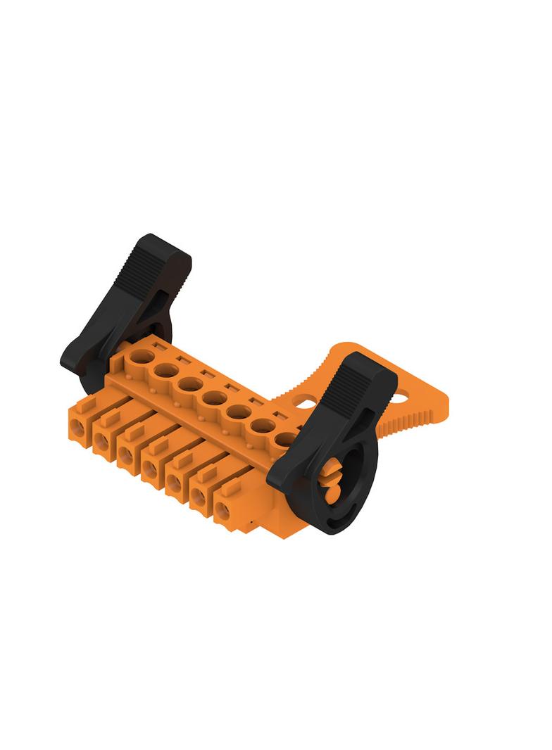 BCZ 3.81/07/180LRZE SN OR BX Wtyk PCB (złącze wiązki), 3.81 mm, Liczba biegunów: 7, Przyłącze z jarzmem /50szt./ 1236810000 WEIDMÜLLER