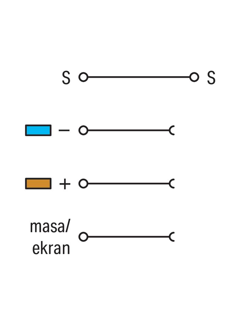 4-przewodowa złączka do czujników szara
