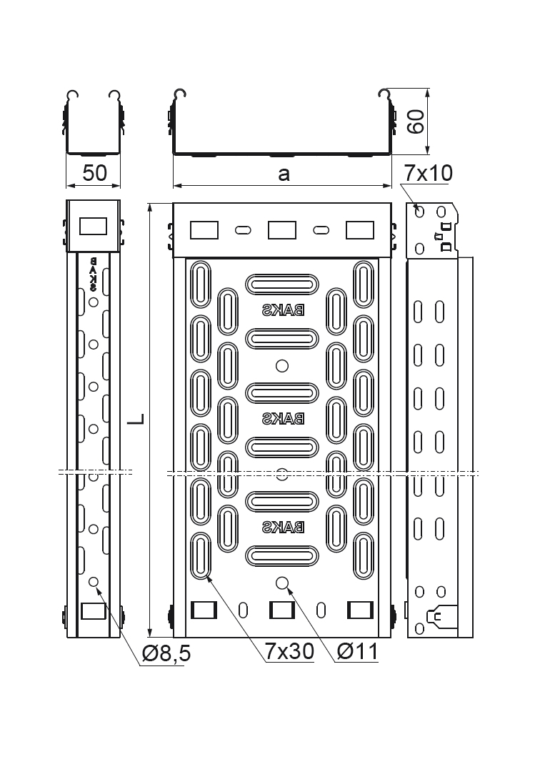 KFJ150H60/3 Korytko 1,00 mm