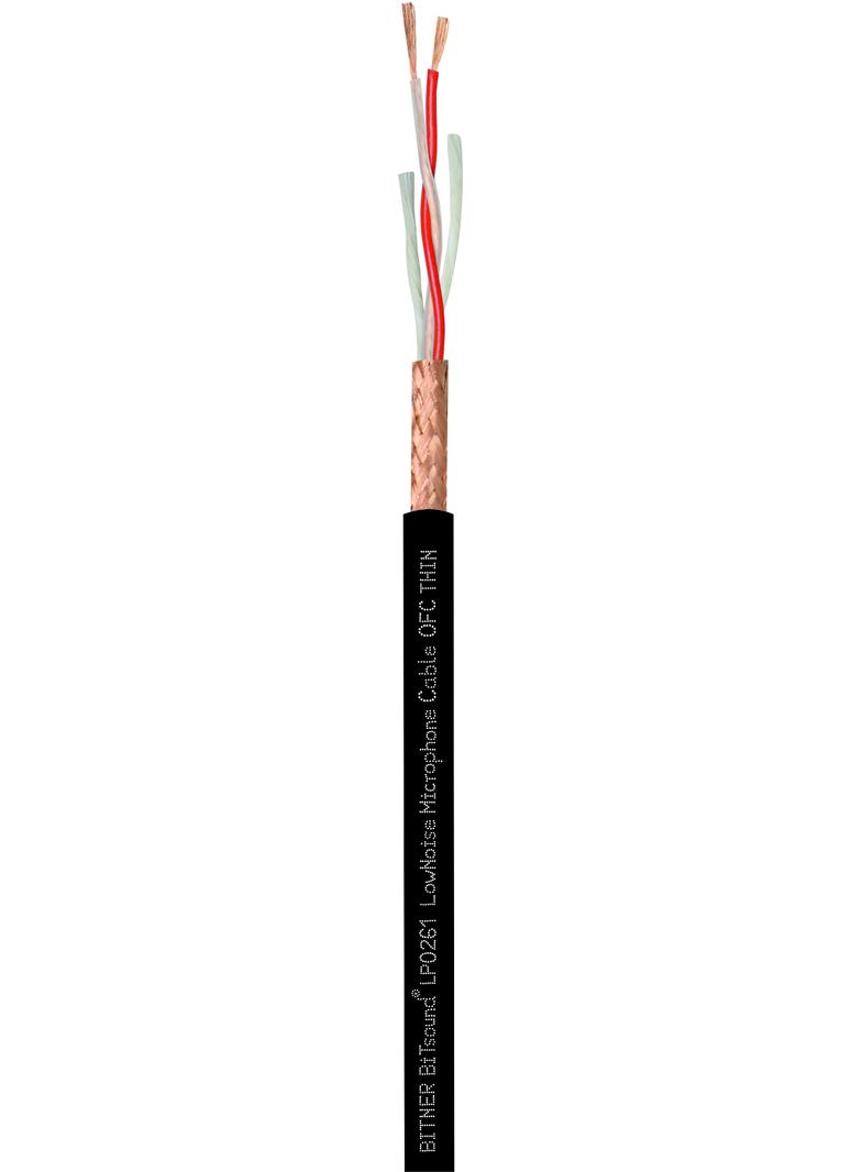 BiTsound LowNoise Microphone Cable OFC THIN 2x0,23 Giętki, estradowy przewód mikrofonowy o zmniejszonej średnicy zewnętrznej LP0261 BITNER