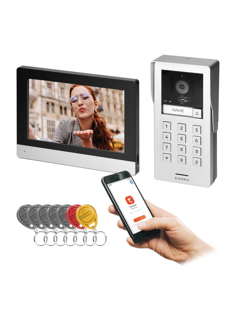 Wideodomofon jednorodzinny szyfrator Full HD Tuya brama furtka RFID WiFi