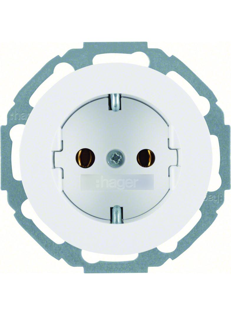 R.classic Gniazdo SCHUKO biały Berker 41452089 WLS1300WG HAGER