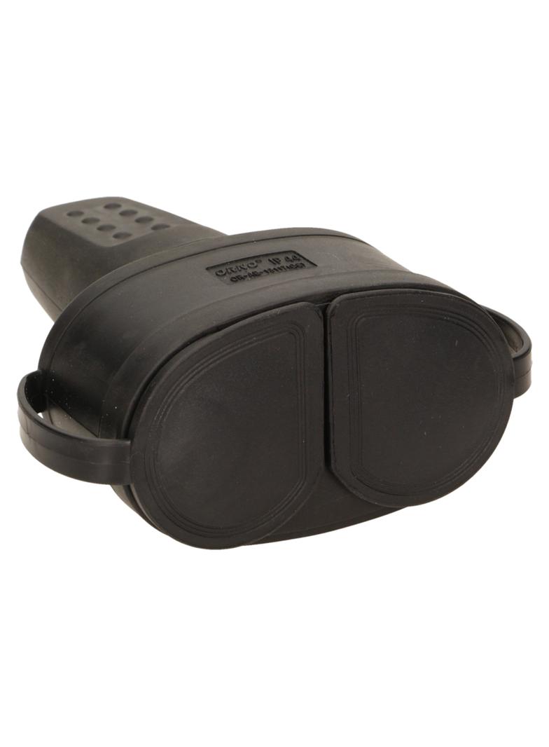 Bryzgoszczelne, podwójne gniazdo gumowe 2P+Z, IP44, wersja Schuko, 16A, 230V OR-AE-13117(GS) ORNO