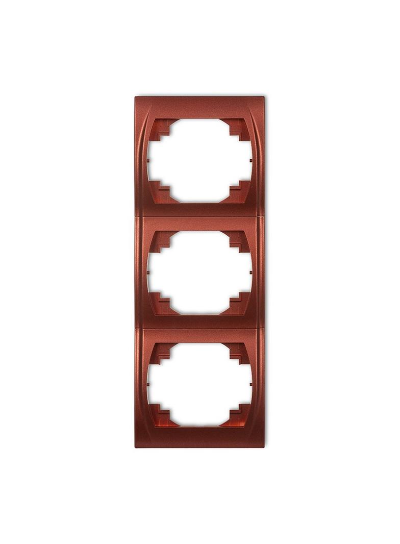 LOGO Ramka pionowa potrójna brązowy metalik