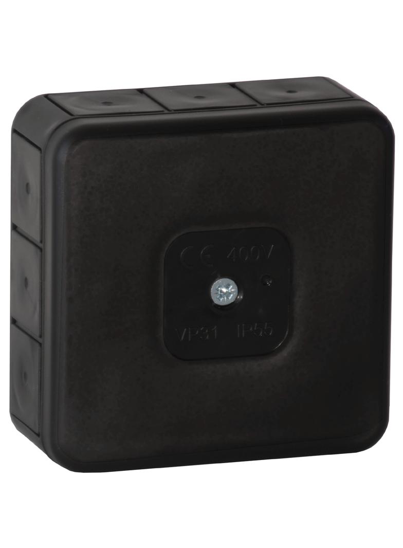 Puszka n/t PRO IP55 400V 12 przepustów gumowych 85x85x37mm czarny 60 szt. OR-JB-13807/B/60 ORNO