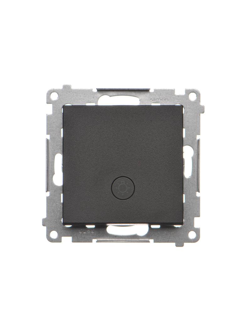 Simon 55 Przycisk zwierny /światło/ z podświetleniem LED szybkozłączka Czarny mat