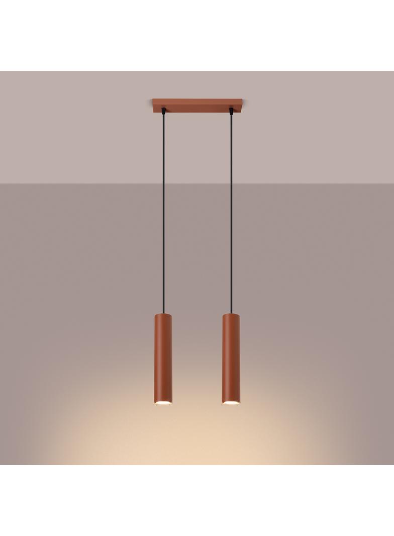 Sollux Lampa wisząca LAGOS 2 ochra czerwona SL.1490