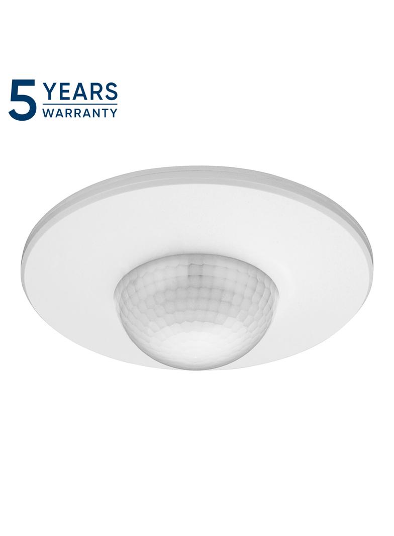 Czujnik ruchu i obecności 360°, IP20, 2000W, 3 sensory, regulacja zasięgu O3m-20m, biały