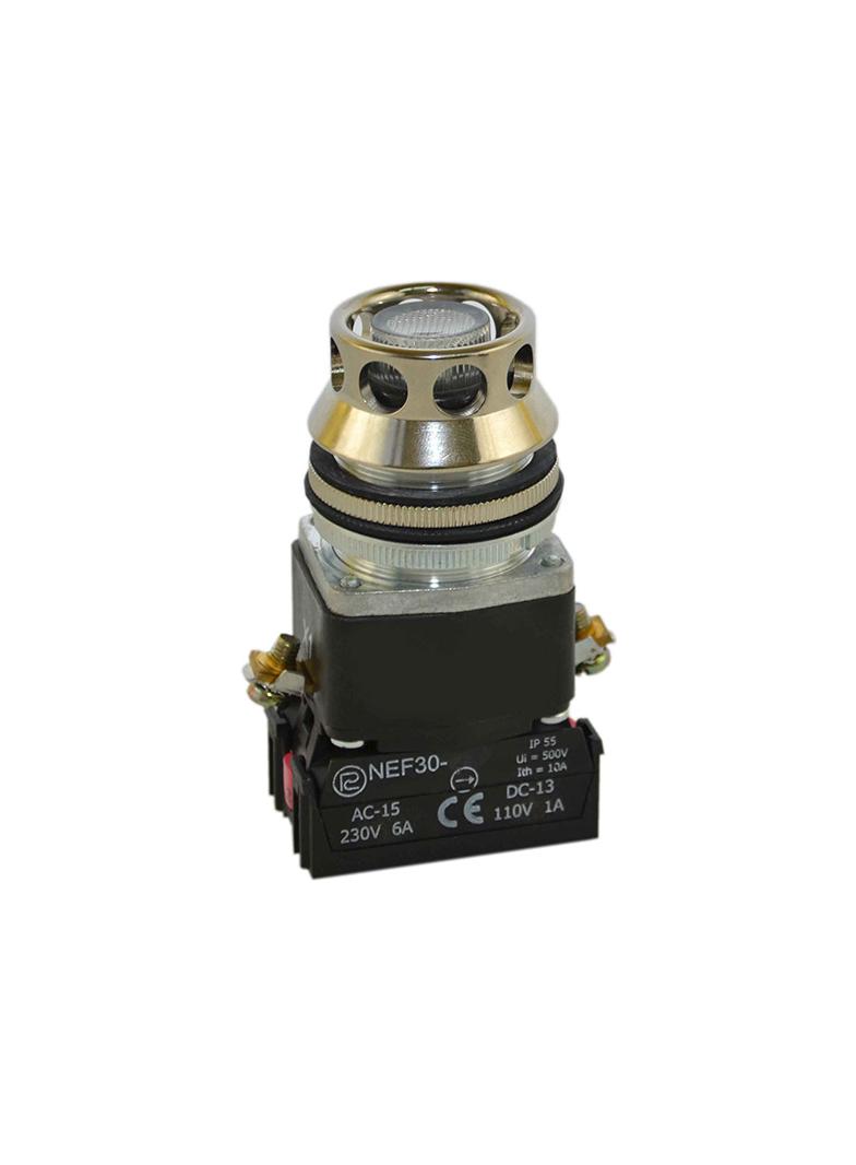 Przycisk NEF30-UKLD2Y 24V-230V biały