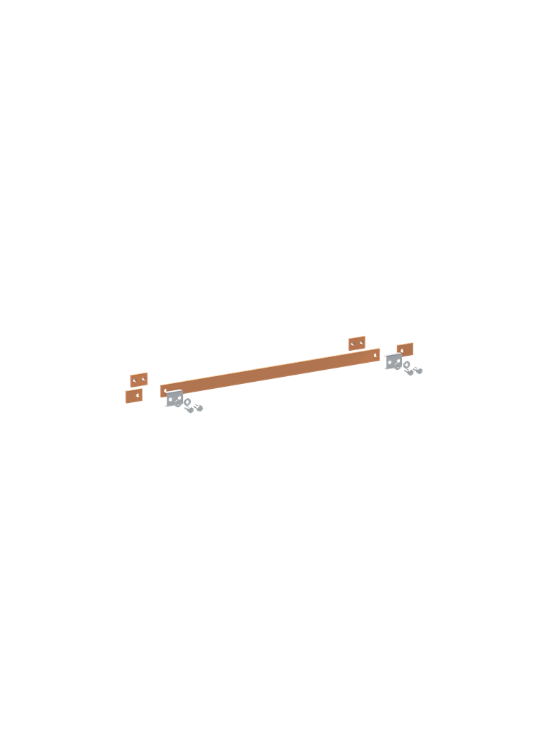 ZX2338 Szyna miedziana 30x5mm szerokość 3PW 750mm V1, A2 (do samodzielnego montażu)