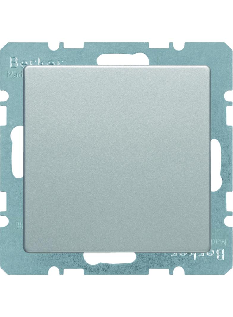 BERKER Q.x Zaślepka z płytką czołową z cokołem i pazurkami aluminium aksamit lakierowana 6710096084 HAGER