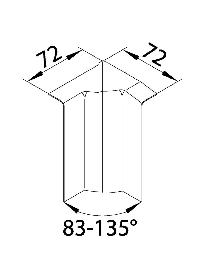 tehalit.SL Kąt wewnętrzny regulowany 20x115 biały
