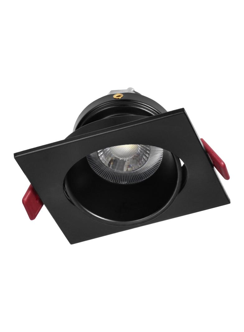 FONDI SC ramka dekoracyjna oprawy punktowej, MR16/GU10 max. 50W, kwadrat, stała, aluminiowa, czarna