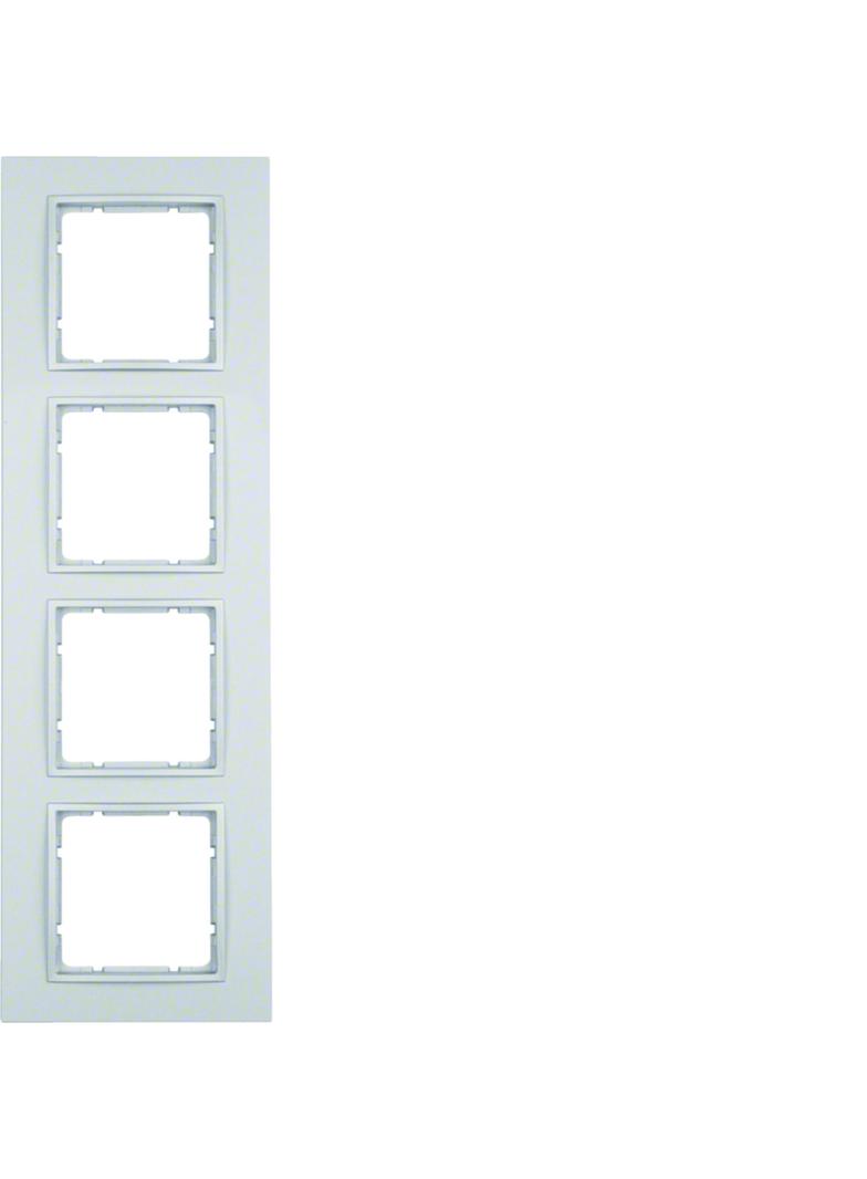 BERKER B.7 Ramka poczwórna aluminium mat 10146424 HAGER