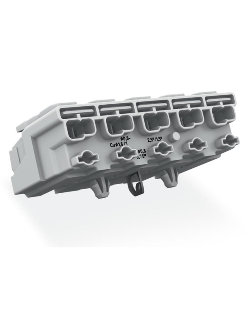 złączka zasilająca 5-biegunowa ze stopkami ze styk. PE